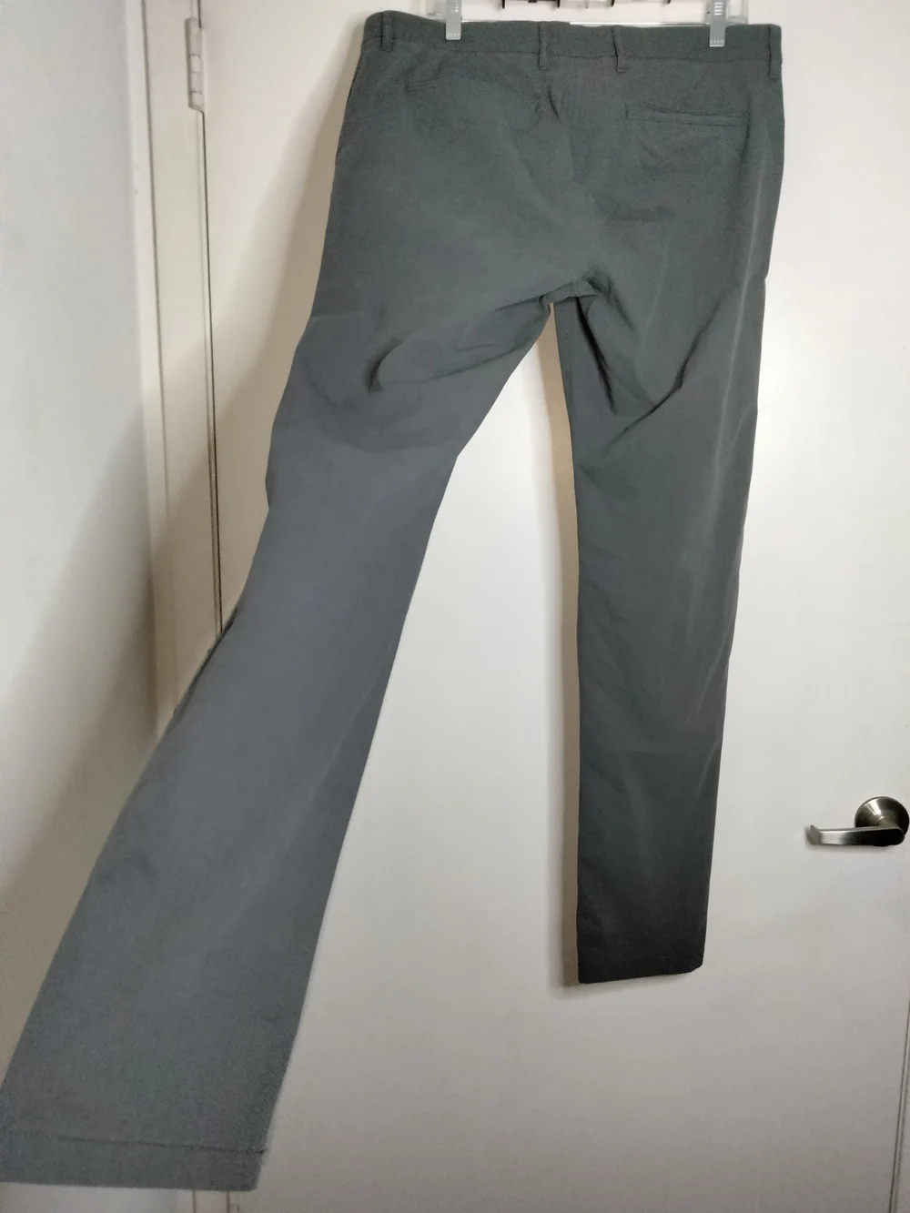 J. Crew Stretch (Sz 36) Men's Charcoal Gray Slip & Zip Pockets Slim Chino Pants